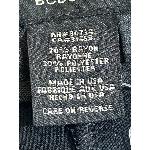 BCBGMAXAZRIA NWT Women’s Size 8 Black Straight Leg Pants Rayon Blend - Picture 5 of 9